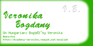 veronika bogdany business card